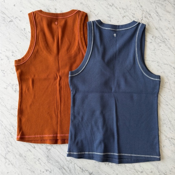 The Sunny Scoop-Neck Tank Top by Pilcro - Blue & Brown Bundle - Size SMALL - Picture 10 of 10